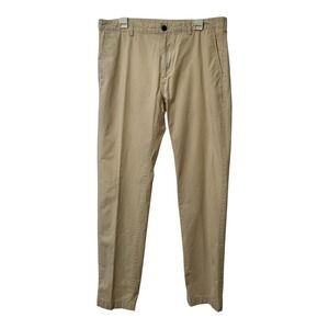 Brooks Brothers Men's Khaki Pants Sz 36x34 Solid Beige Cotton‎ 4 Pocket Trousers